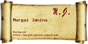 Margai Janina névjegykártya